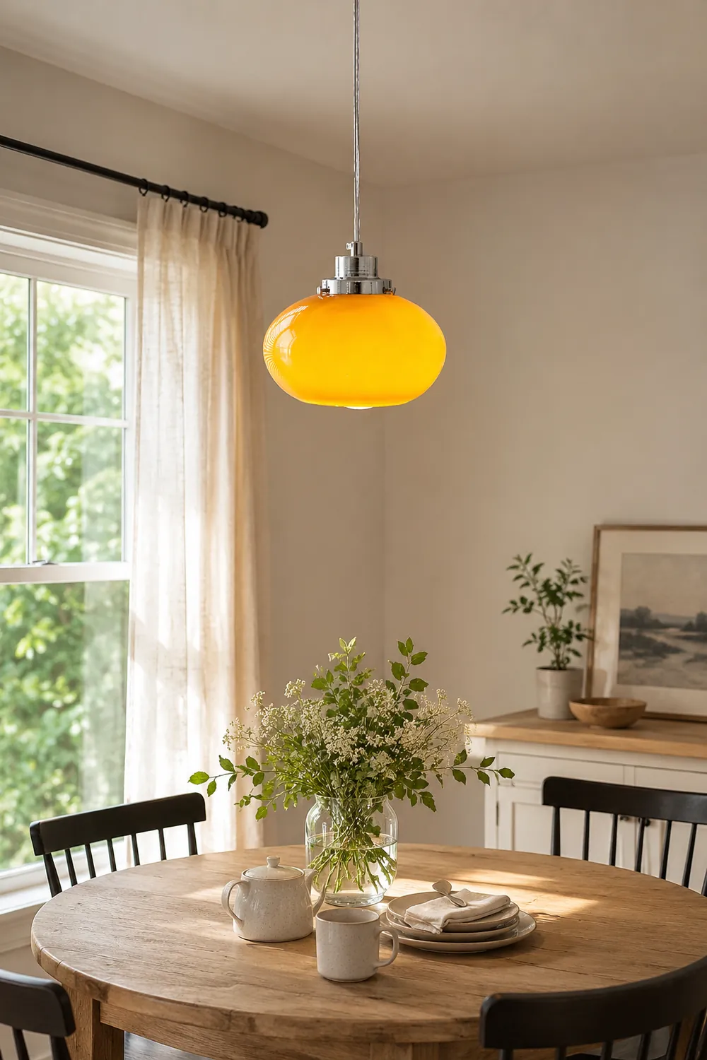 Oval Persimmon Pendant Light - Lumpaz