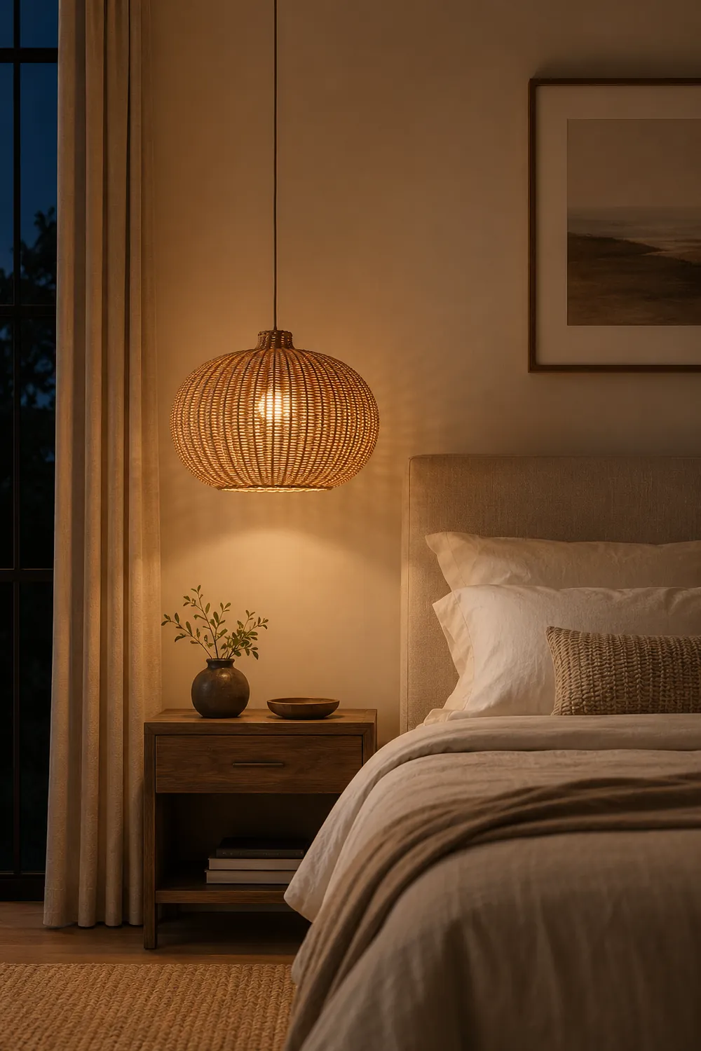 Vintage Rattan Pendant Lamp - Lumpaz