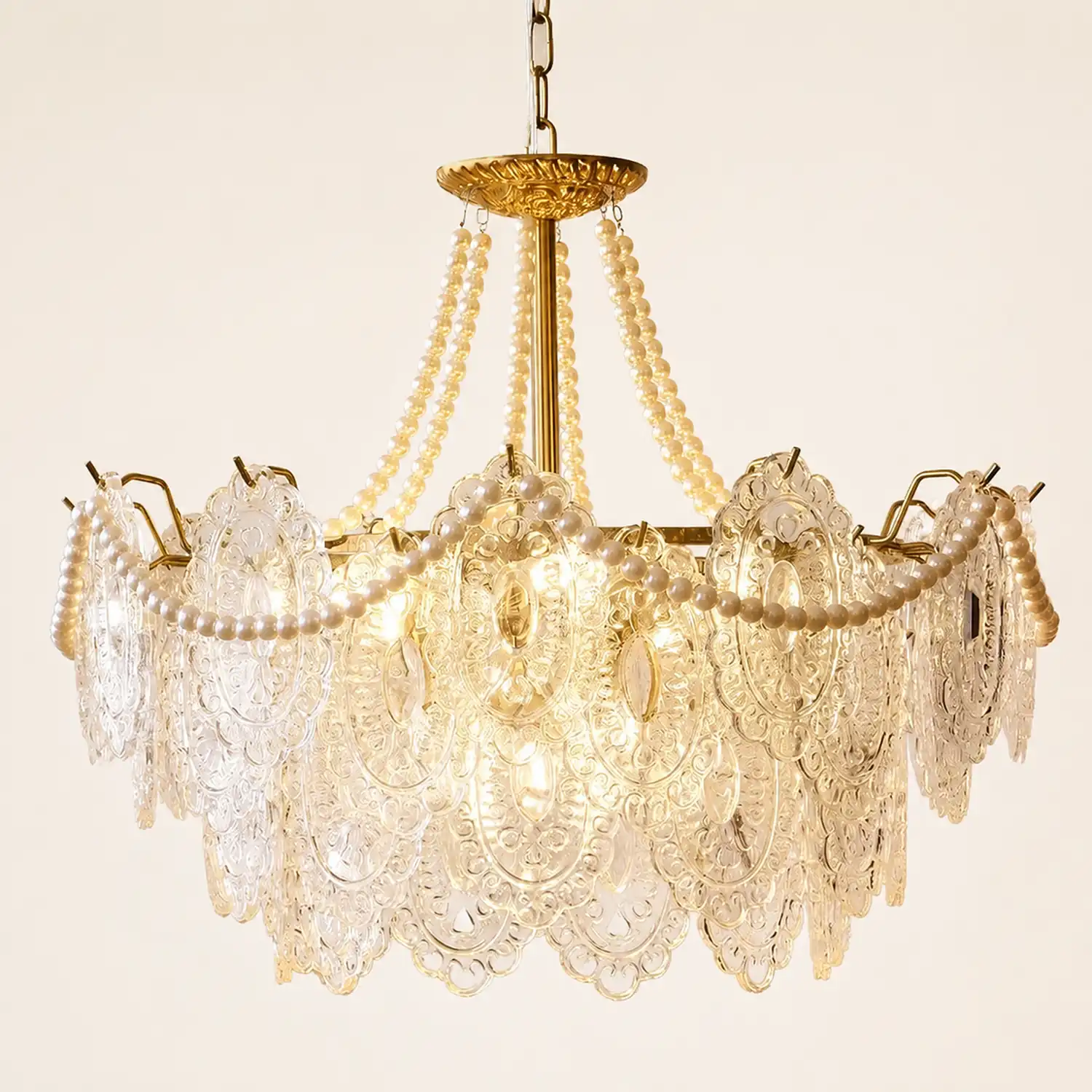 Pearls Glass Chandelier - Lumpaz