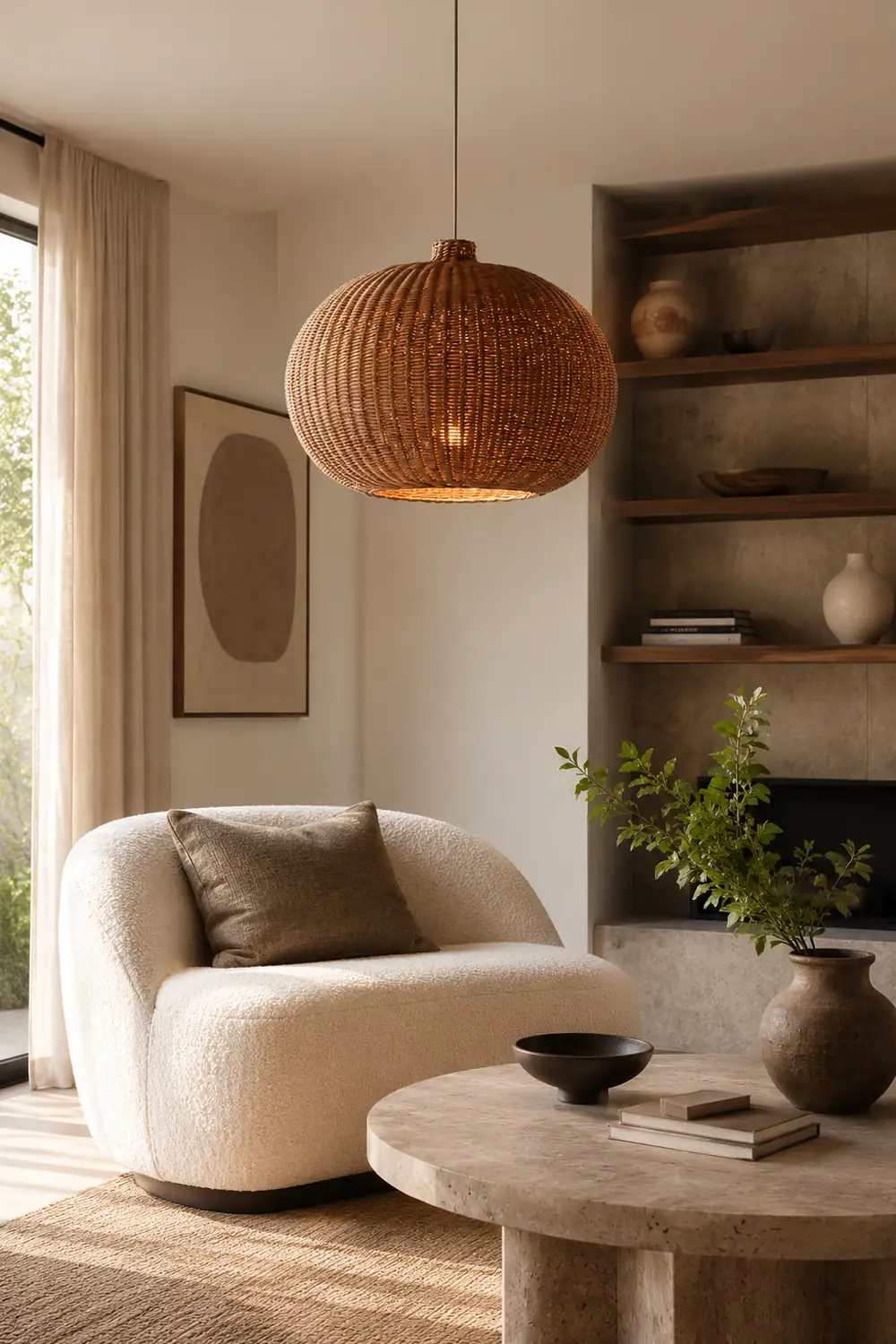 Vintage Rattan Pendant Lamp - Lumpaz