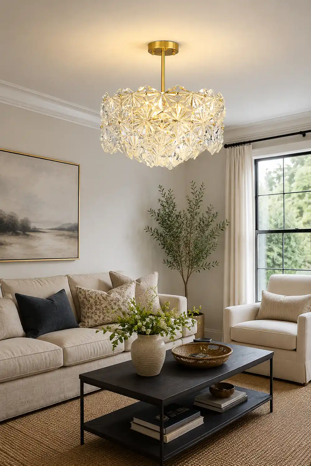 Snowflake Glass Chandelier - Lumpaz