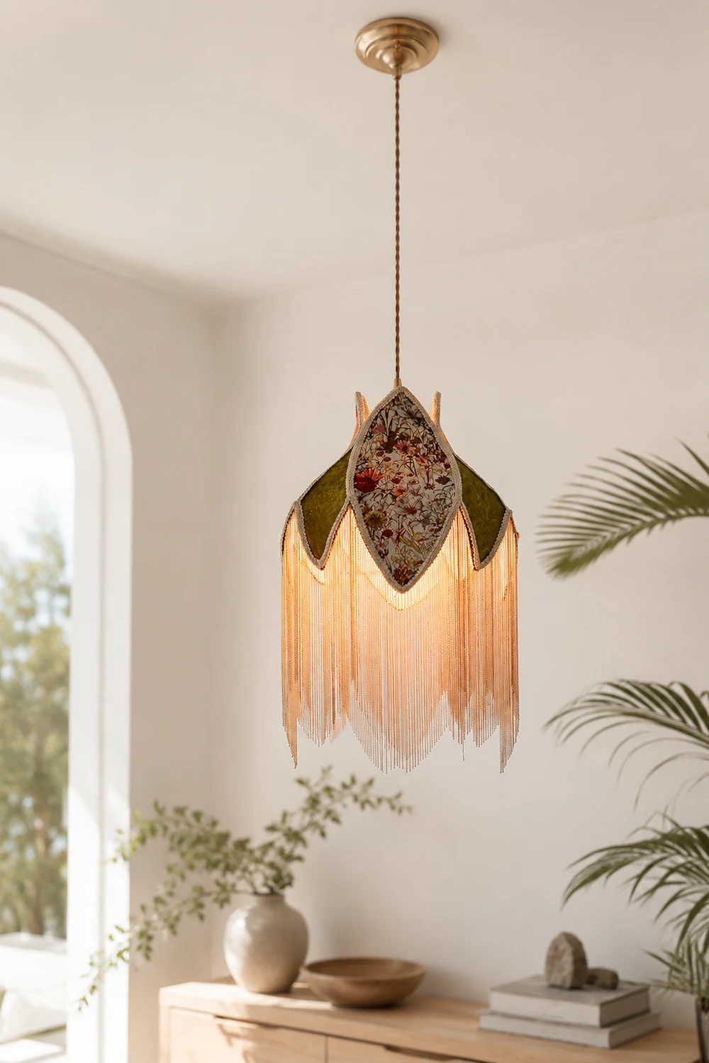 Bette Fringed Pendant Lamp - Lumpaz