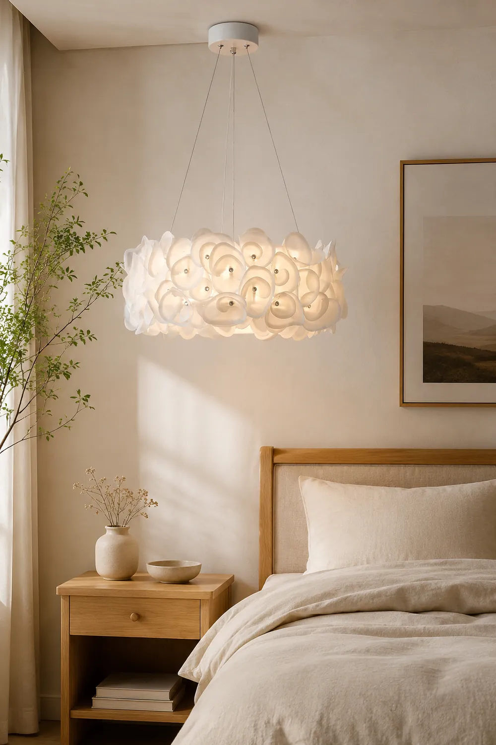 White Hydrangea Pendant Lamp - Lumpaz