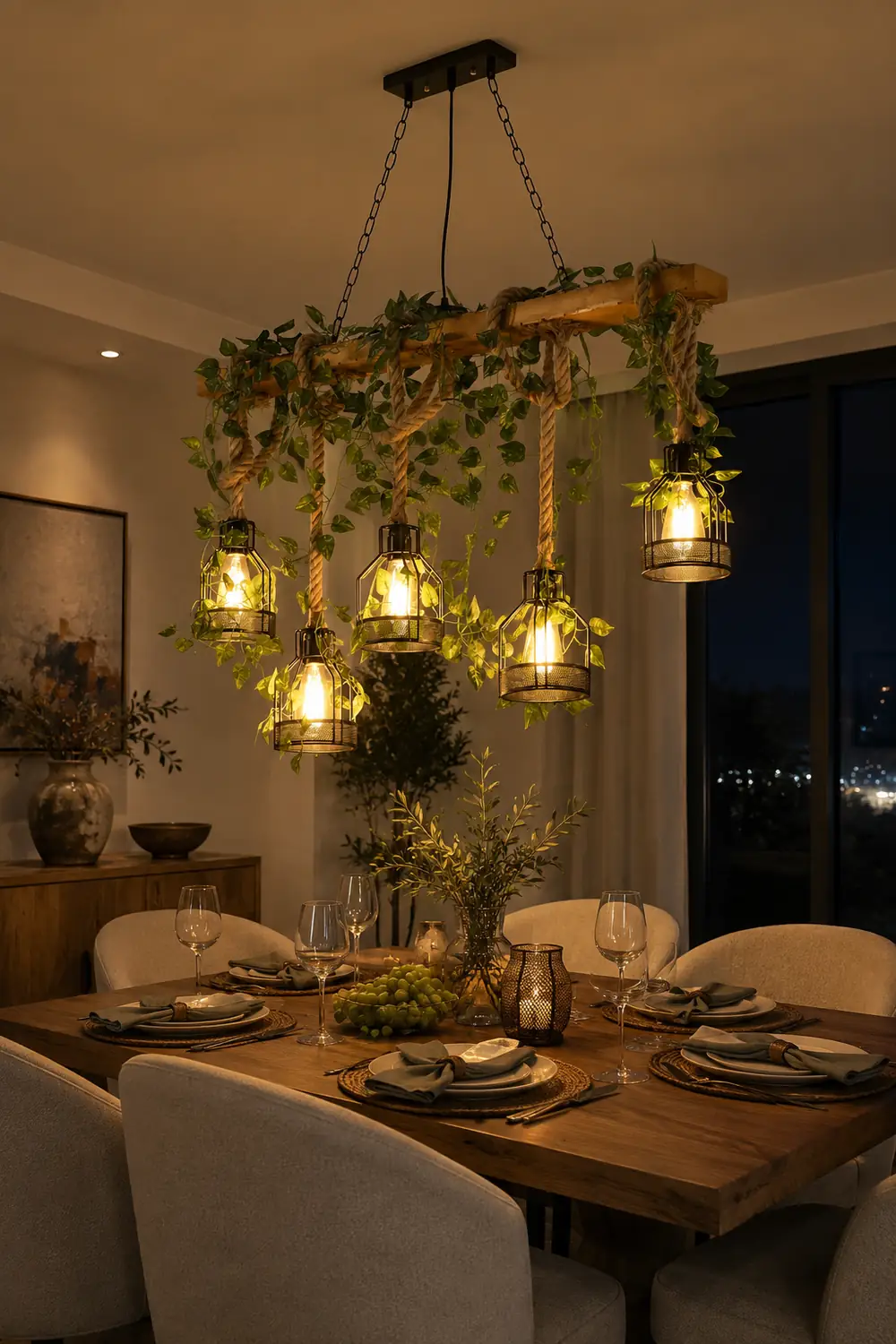 Rustic Wooden Chandelier - Lumpaz