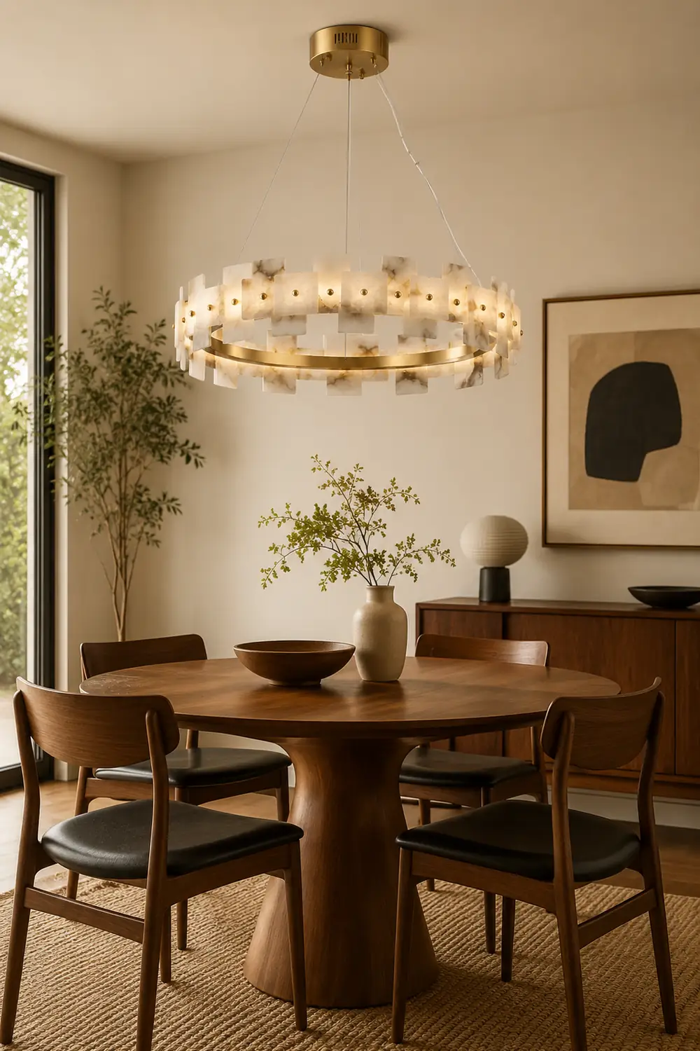 Alabaster Halo Chandelier - Lumpaz