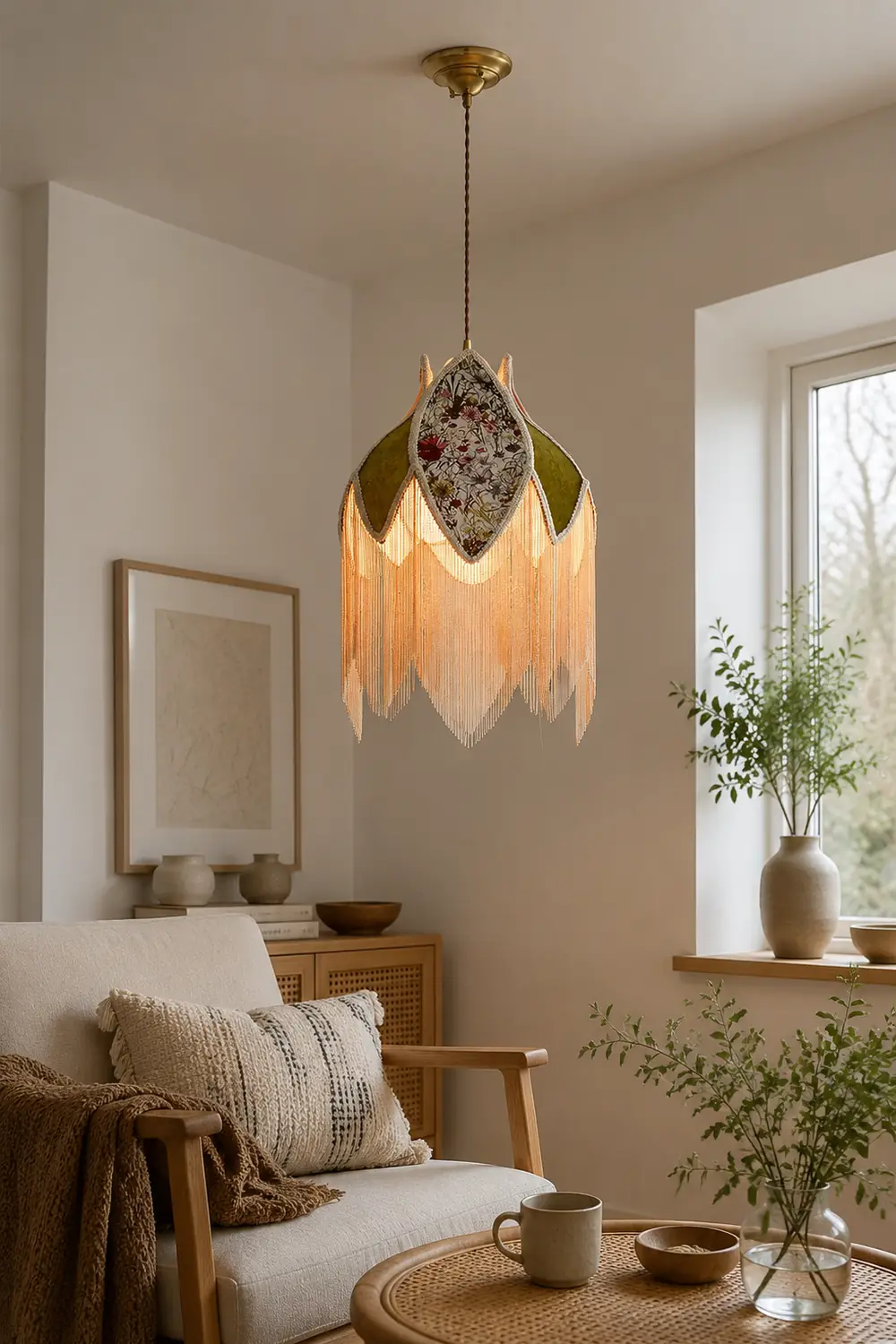 Bette Fringed Pendant Lamp - Lumpaz
