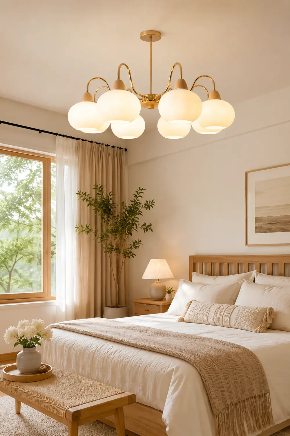 Glass Persimmon Chandelier - Lumpaz
