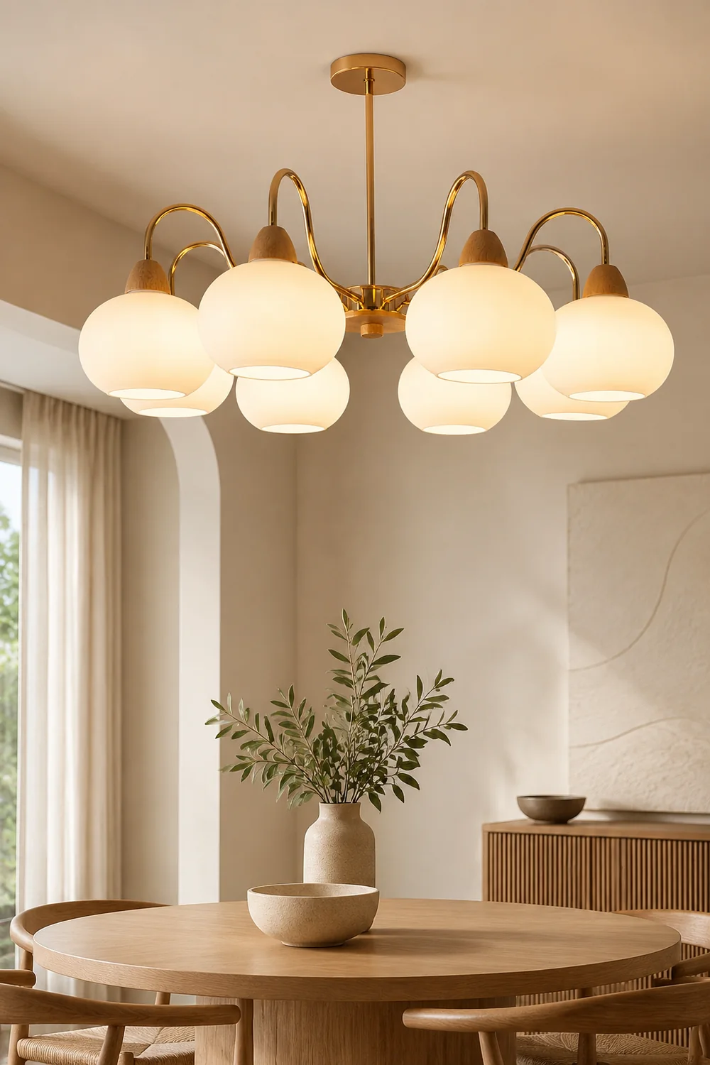 Glass Persimmon Chandelier - Lumpaz