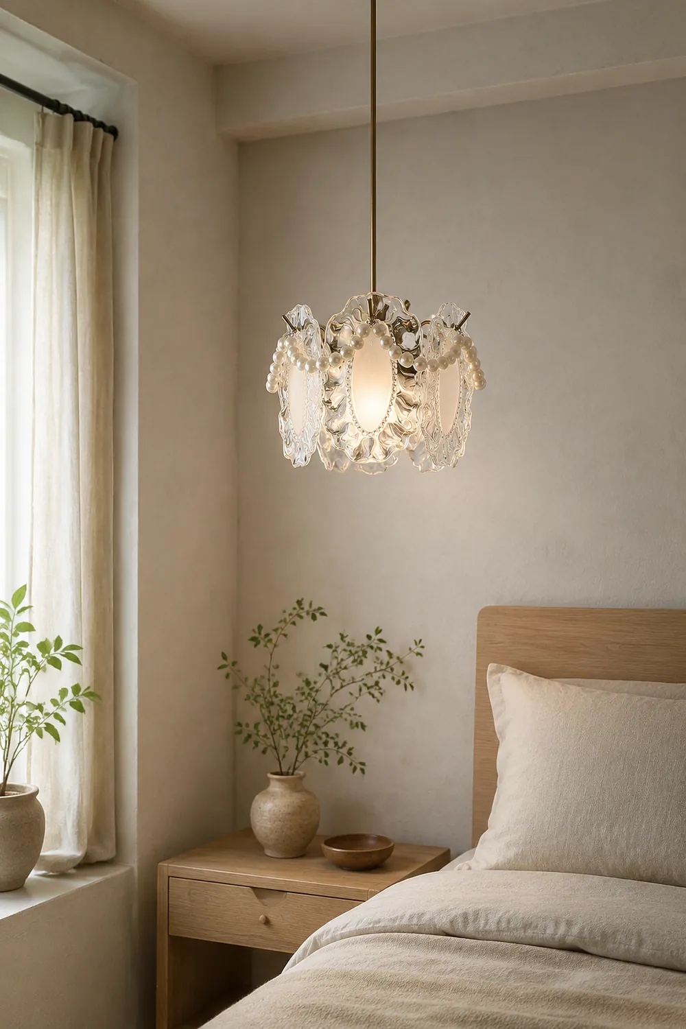 Floral Glass Pendant Lamp - Lumpaz