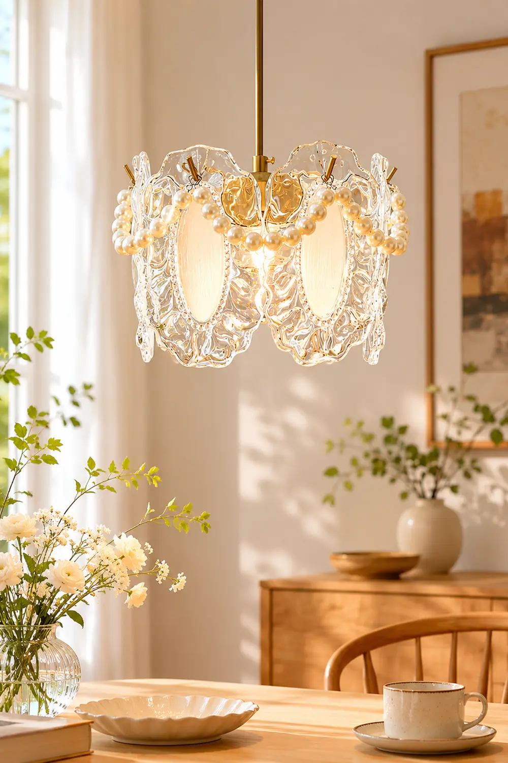Floral Glass Pendant Lamp - Lumpaz