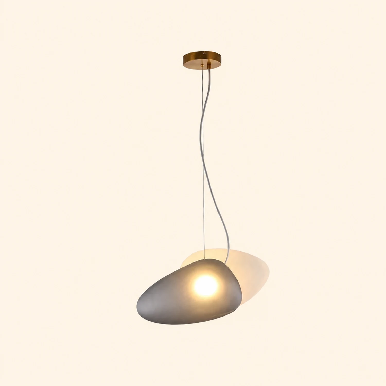 Translucent Frosted Glass Pendant Light - Lumpaz