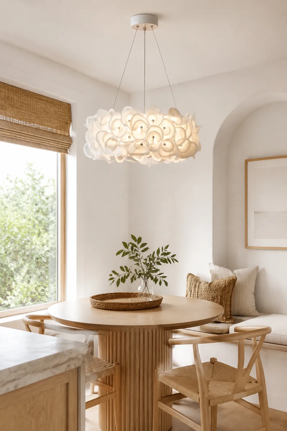White Hydrangea Pendant Lamp - Lumpaz