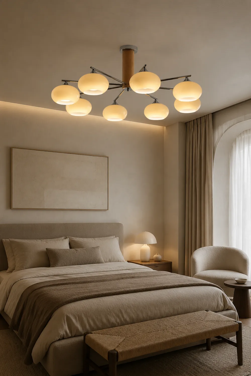 Elliptical Persimmon Chandelier - Lumpaz