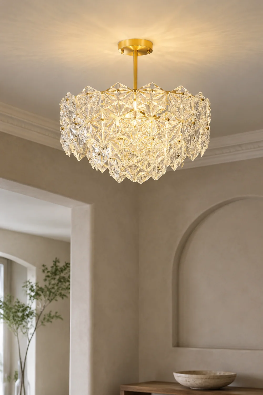 Snowflake Glass Chandelier - Lumpaz