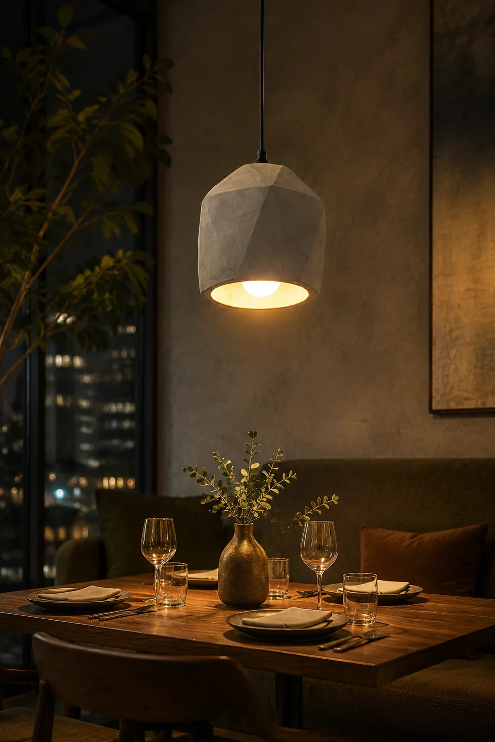 Georgia Cement Pendant Light - Lumpaz