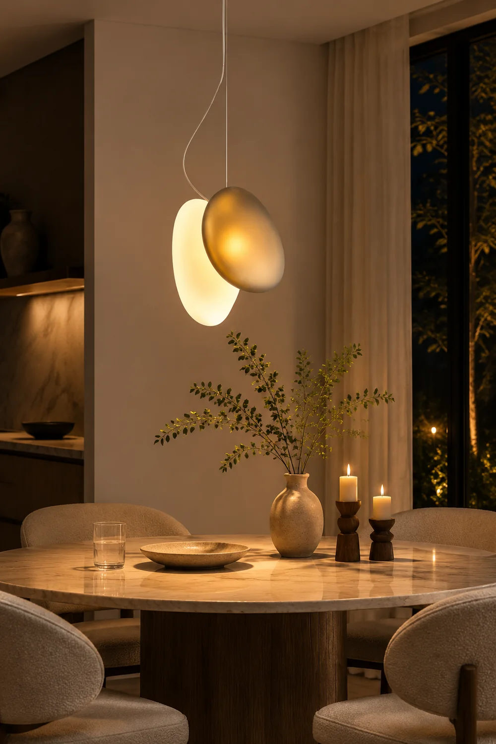 Translucent Frosted Glass Pendant Light - Lumpaz