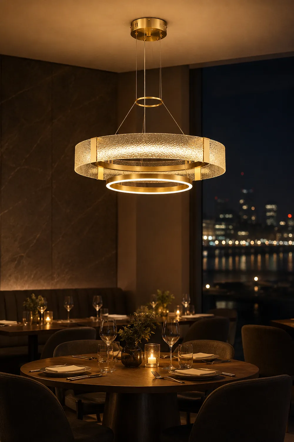 Ripple Glass Chandelier - Lumpaz