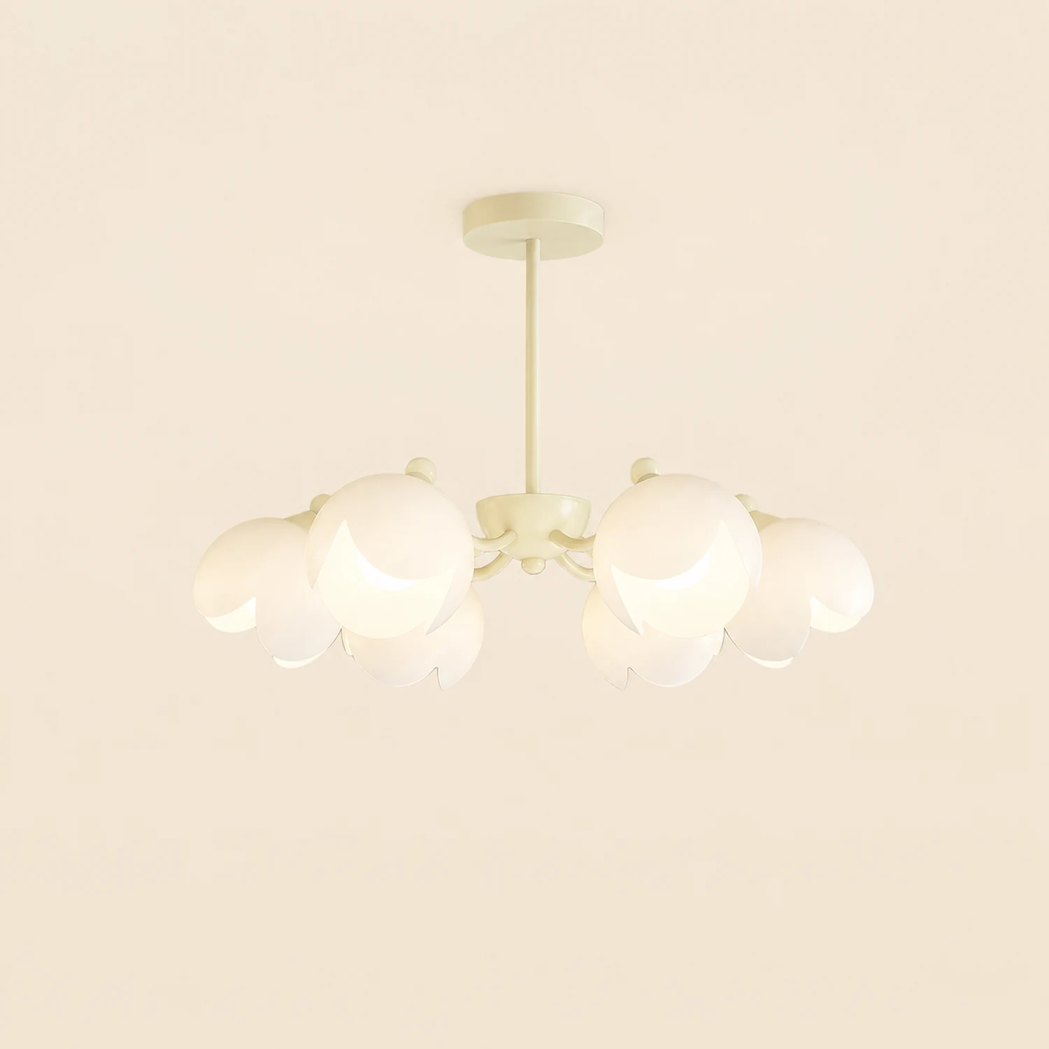 Murano Cream Chandelier - Lumpaz
