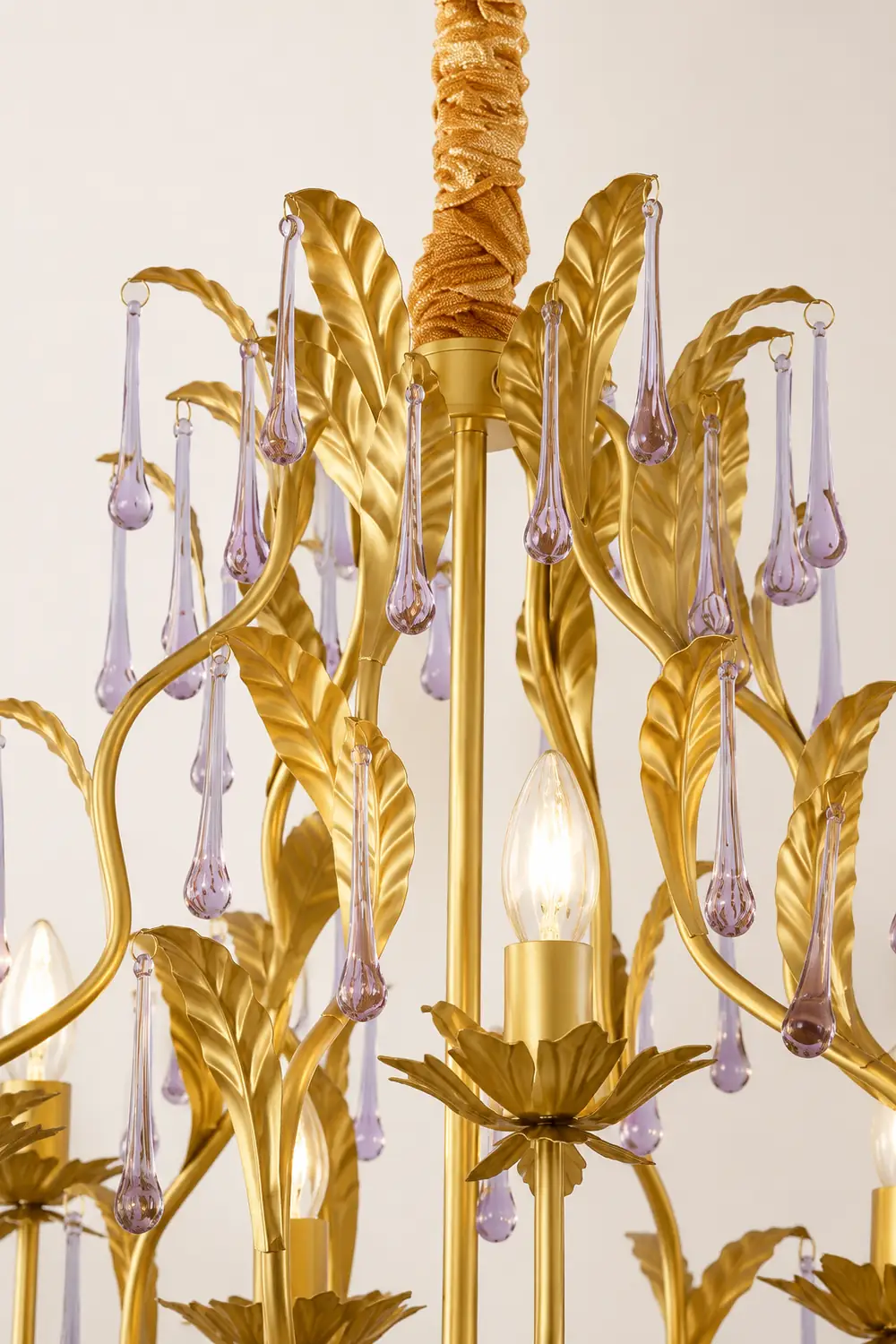 Amethyst Drops Crystal Chandelier - Lumpaz