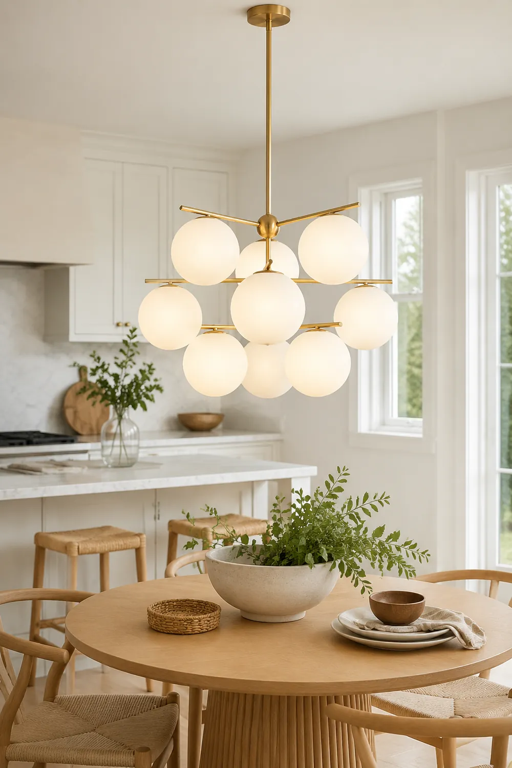 Sphere & Stem Chandelier - Lumpaz