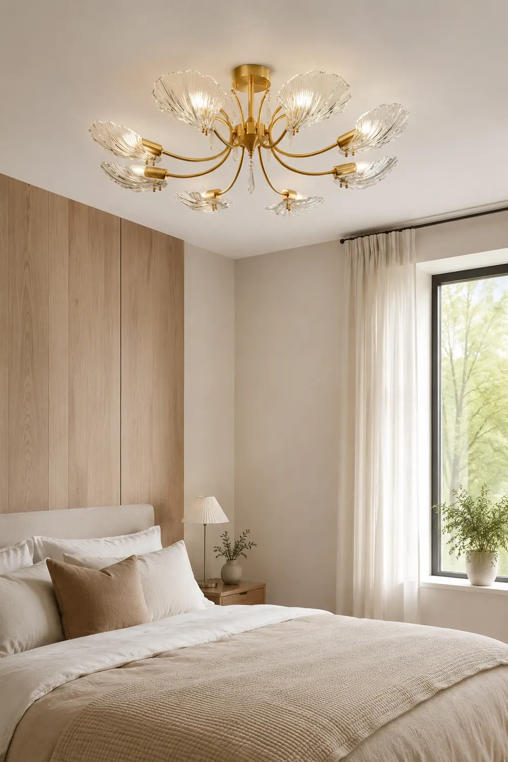 Shell Brass Ceiling Lamp - Lumpaz