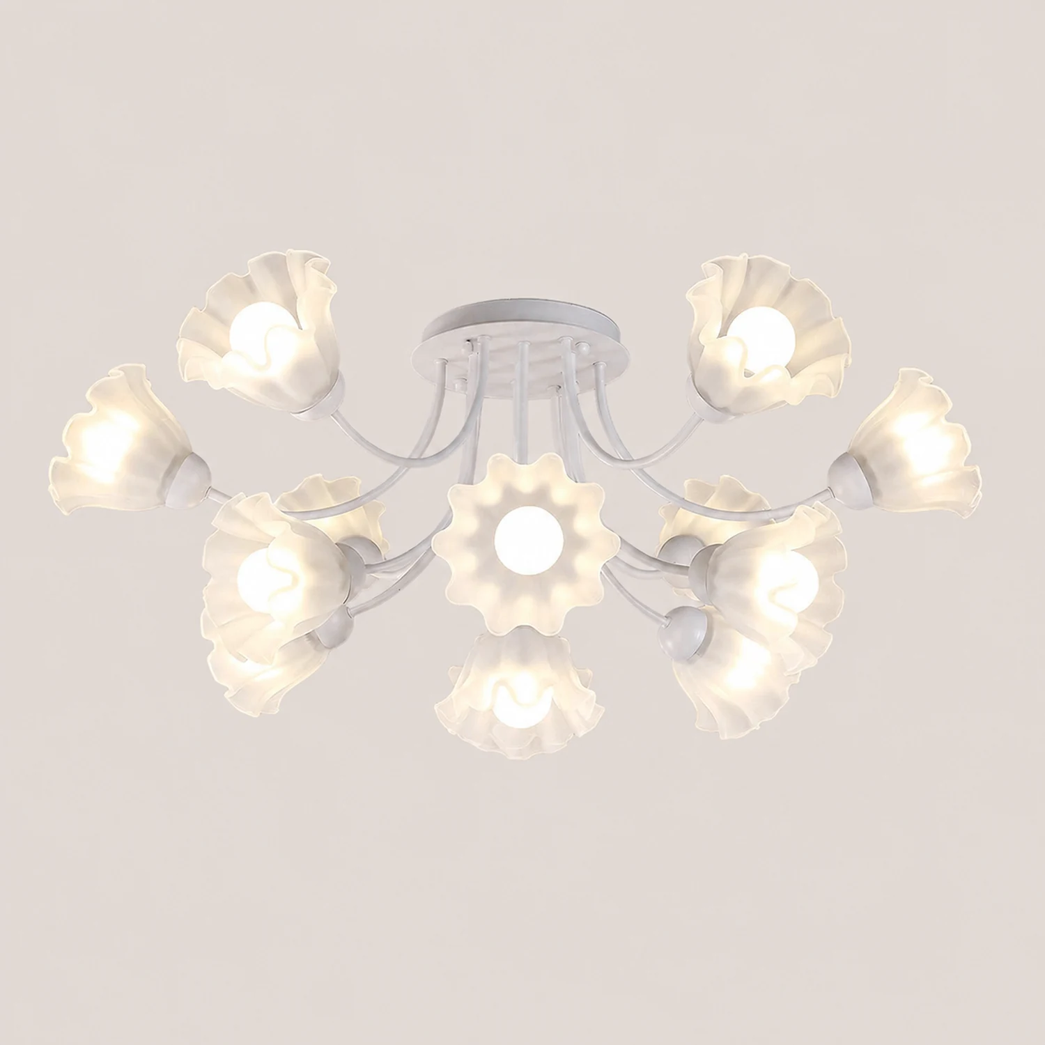 Floral Sculpted Ceiling Lamp - Lumpaz