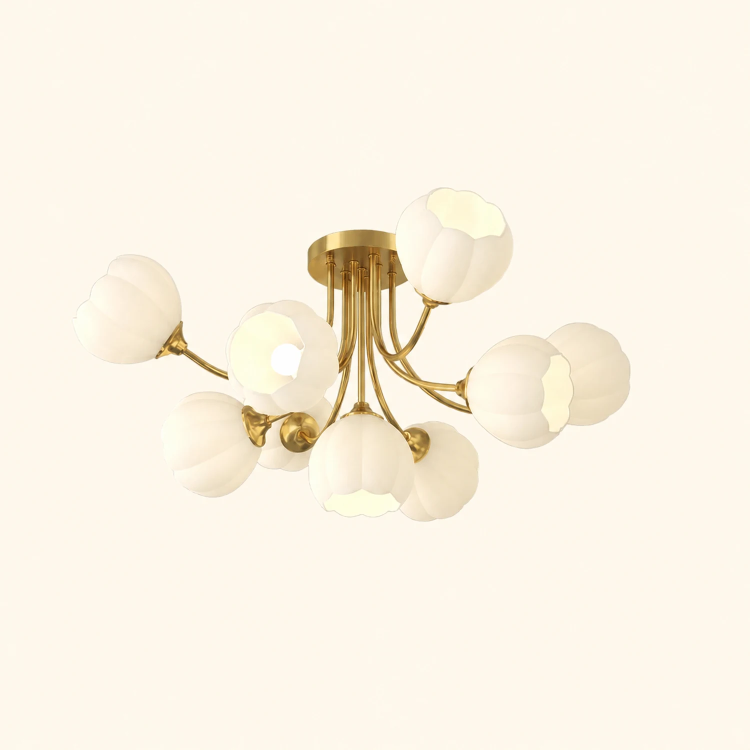 Pumpkin Brass Ceiling Lamp - Lumpaz
