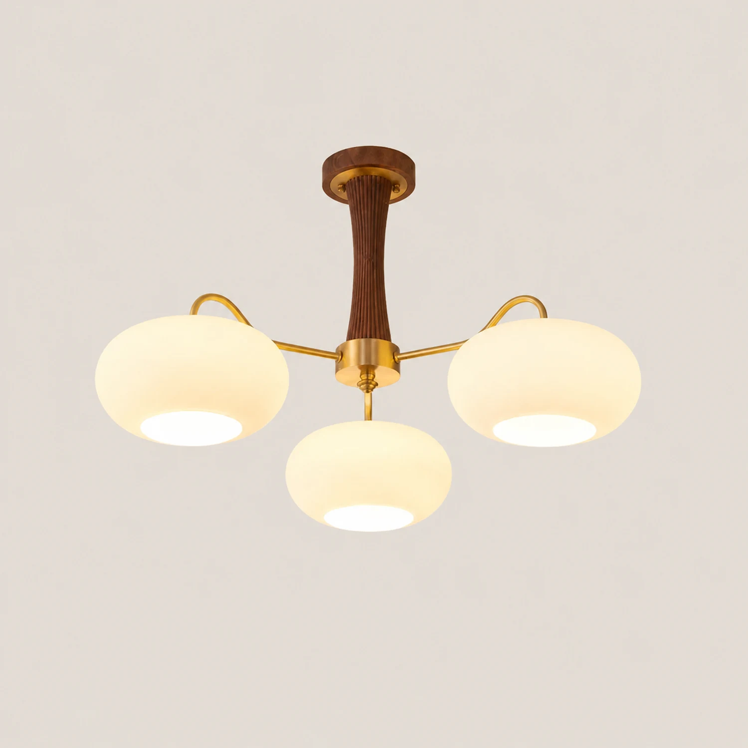 Brass Wooden Persimmon Ceiling Lamp - Lumpaz