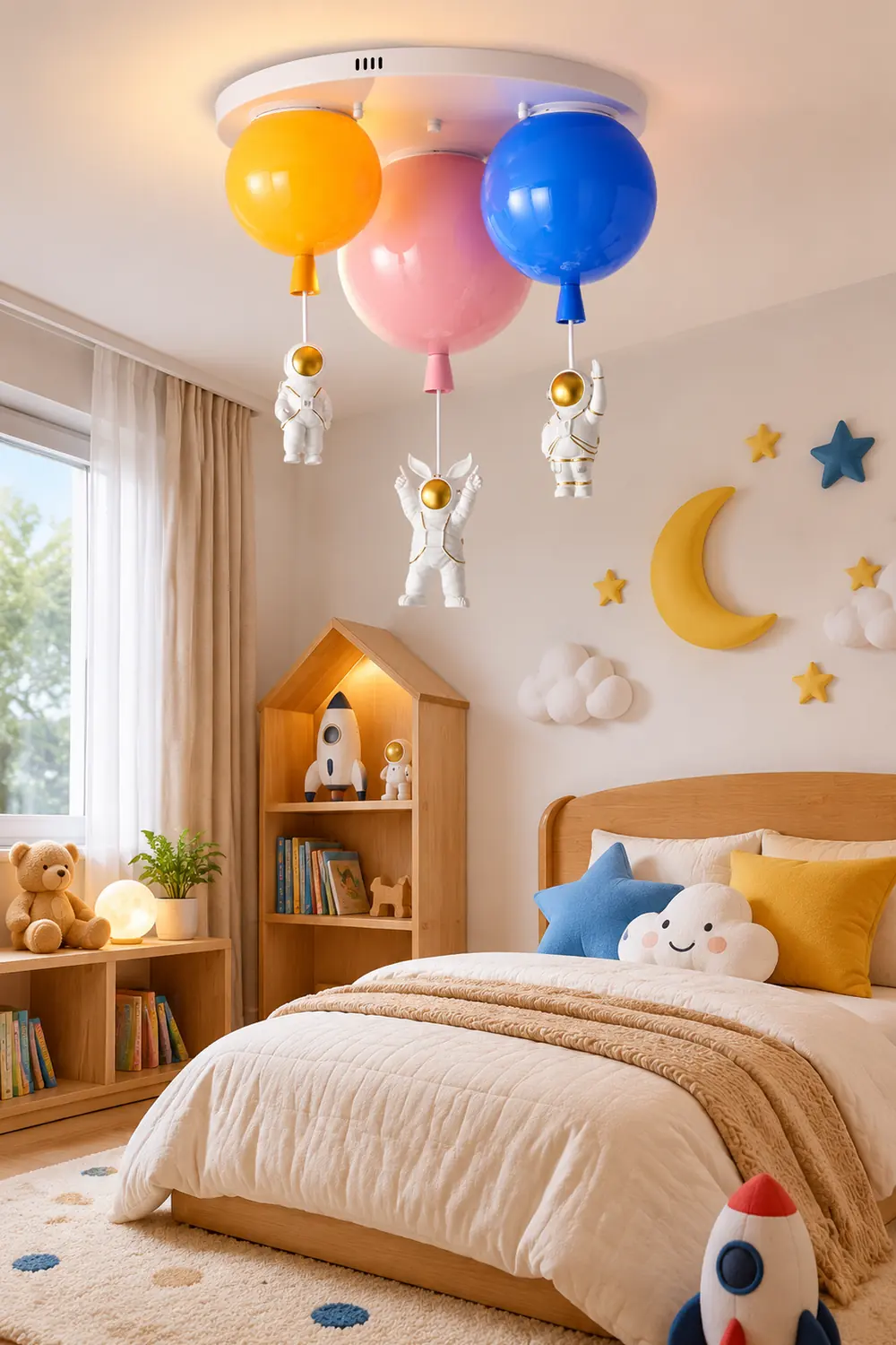 Astronaut Glossy Balloon Ceiling Lamp - Lumpaz
