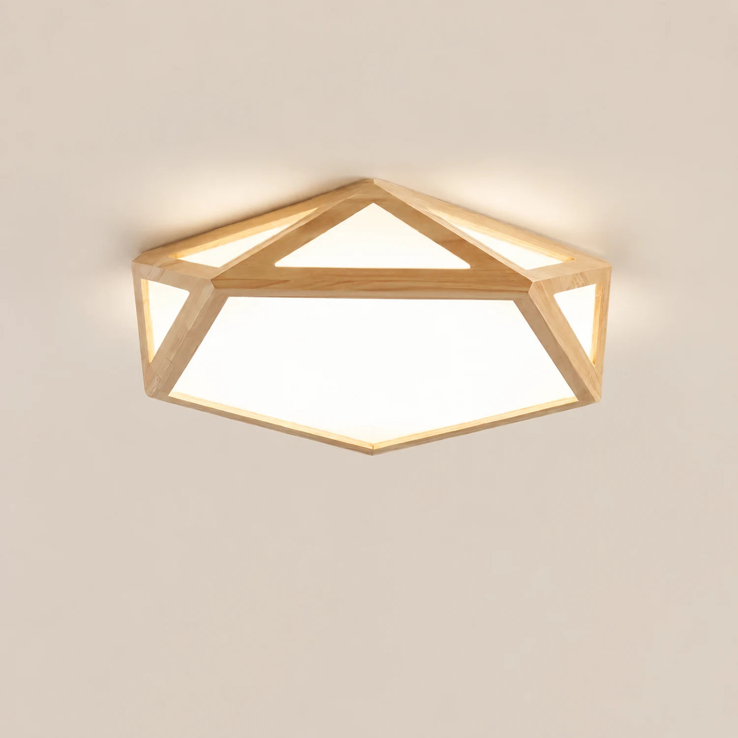 Diamond Wooden Ceiling Lamp - Lumpaz