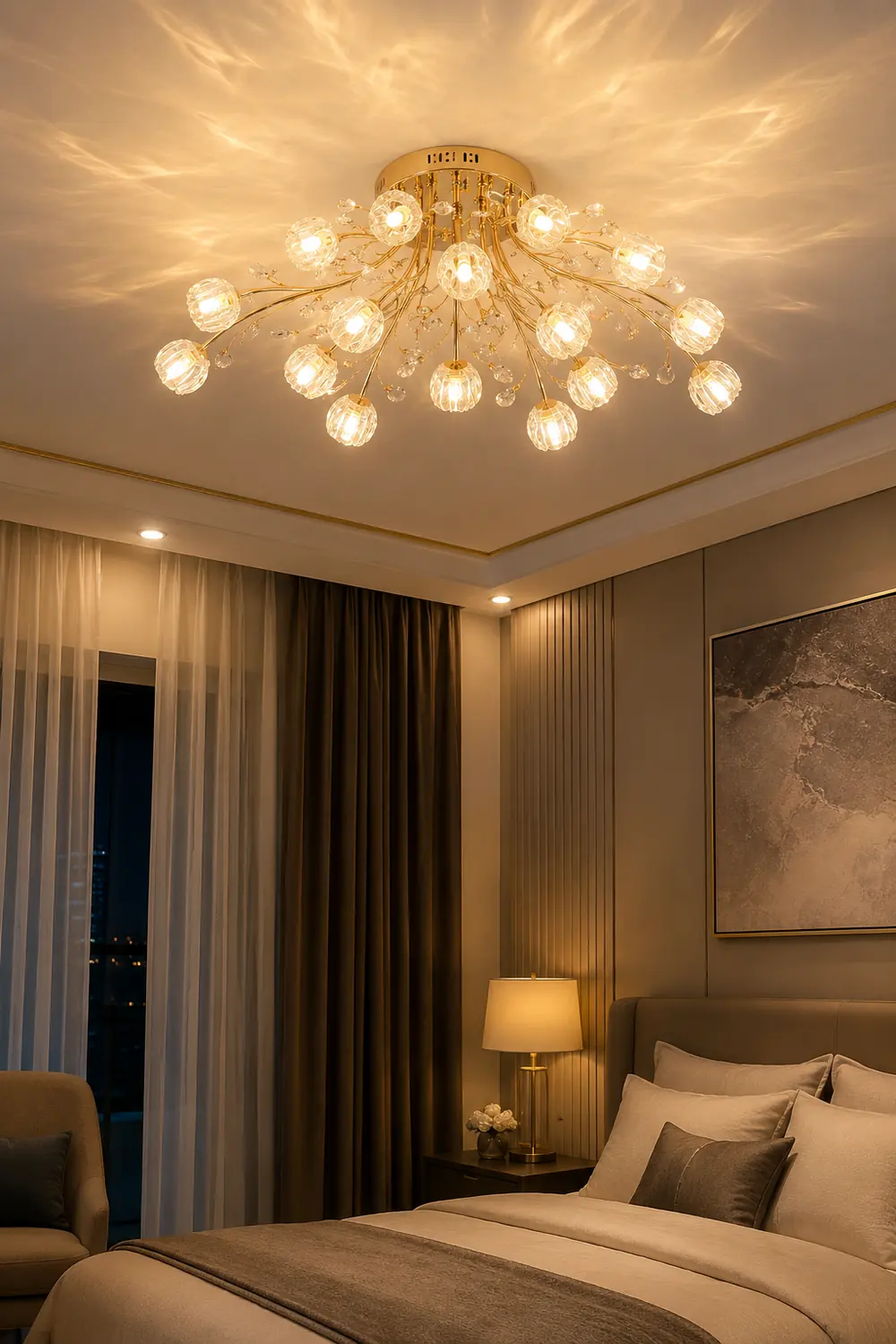 Crystal Flower Ceiling Light - Lumpaz