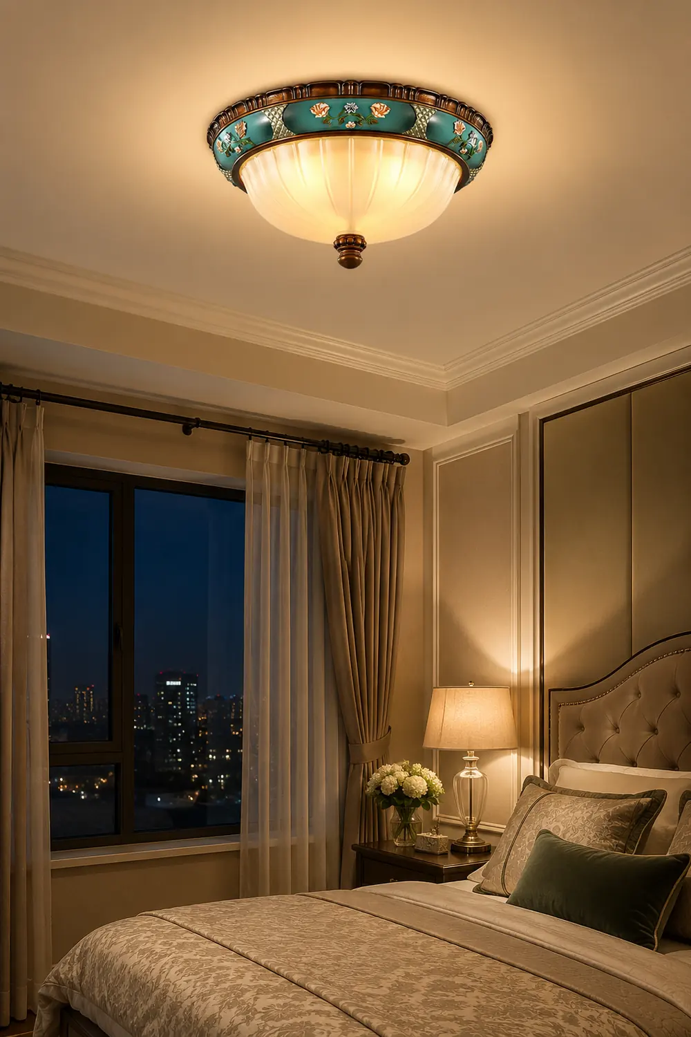 Retro Floral Resin Recessed Ceiling Light - Lumpaz