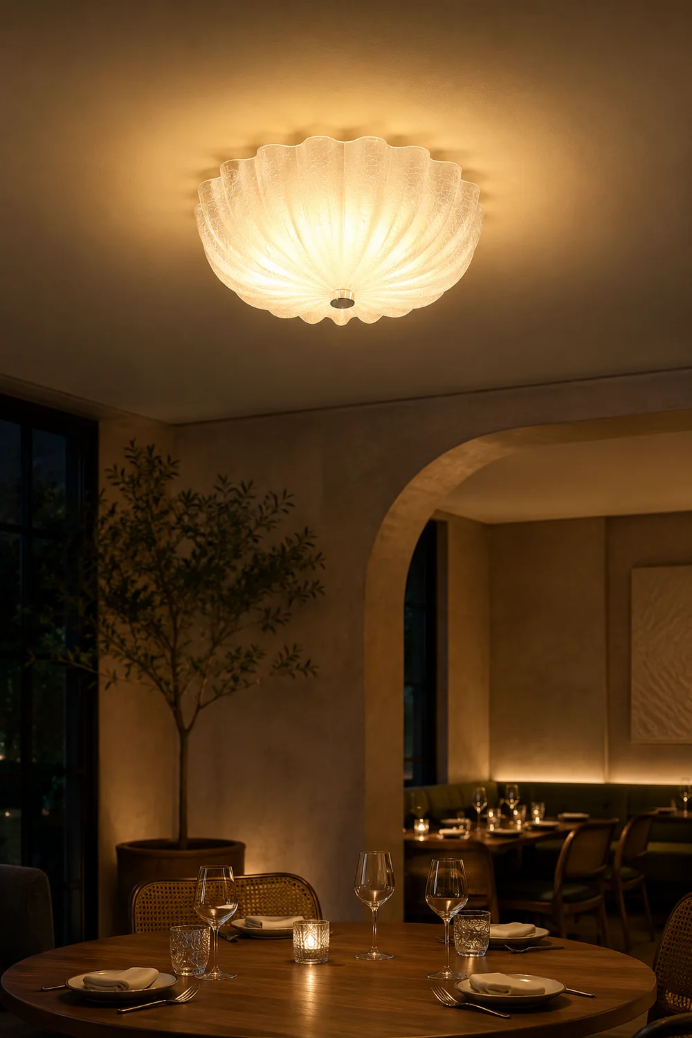 Murano Glass Flush Ceiling Light - Lumpaz
