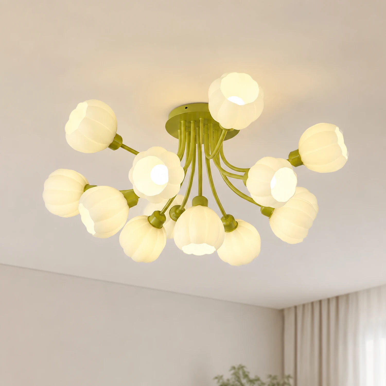 Pumpkin Matcha Ceiling Lamp - Lumpaz
