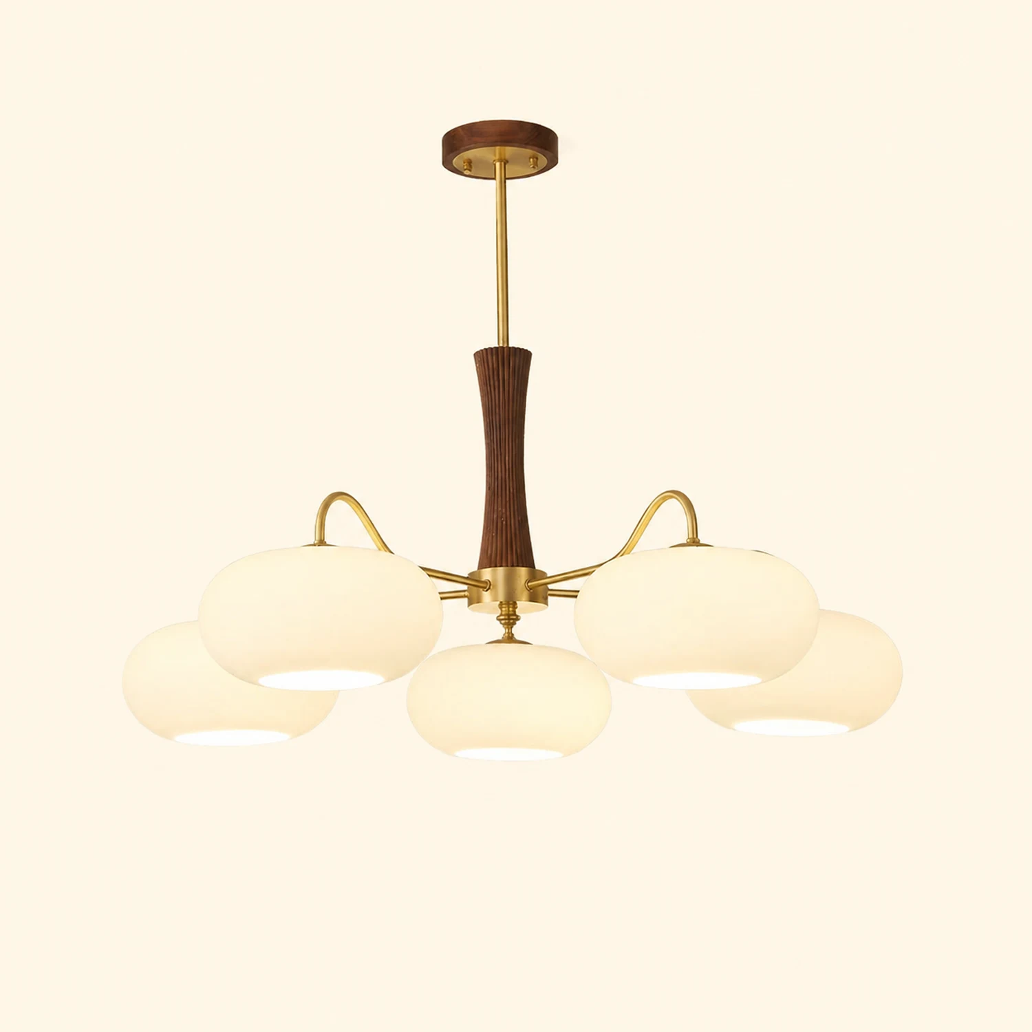 Brass Wooden Persimmon Ceiling Lamp - Lumpaz