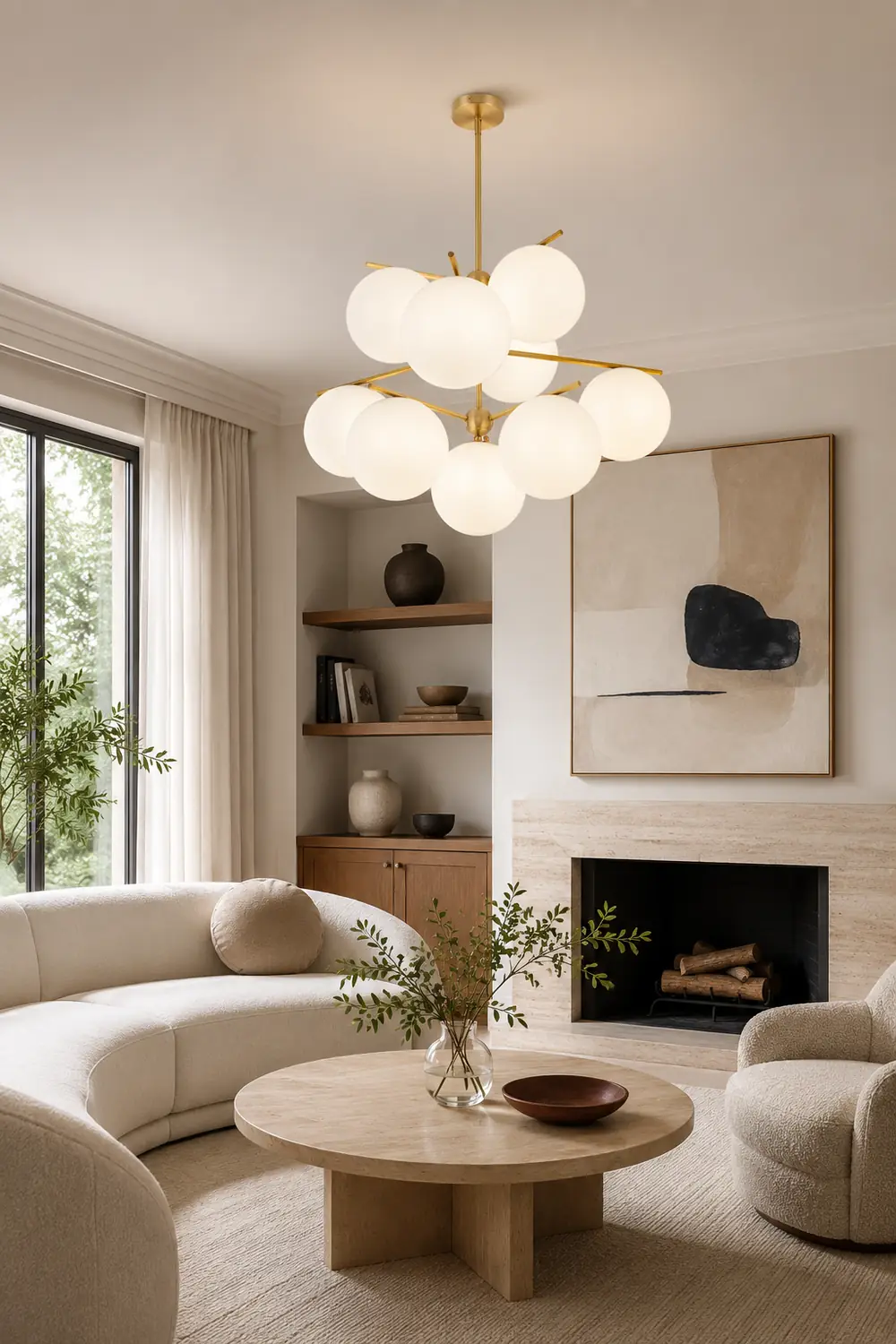 Sphere & Stem Chandelier - Lumpaz