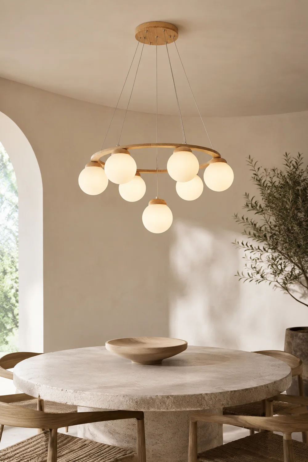 Nuura Miira Wood Chandelier - Lumpaz