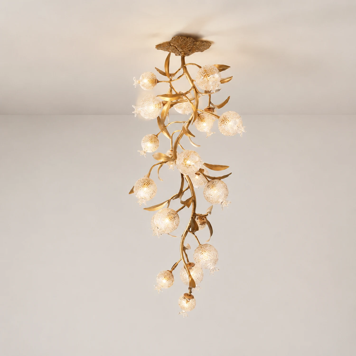 Pomegranate Brass Ceiling Lamp - Lumpaz