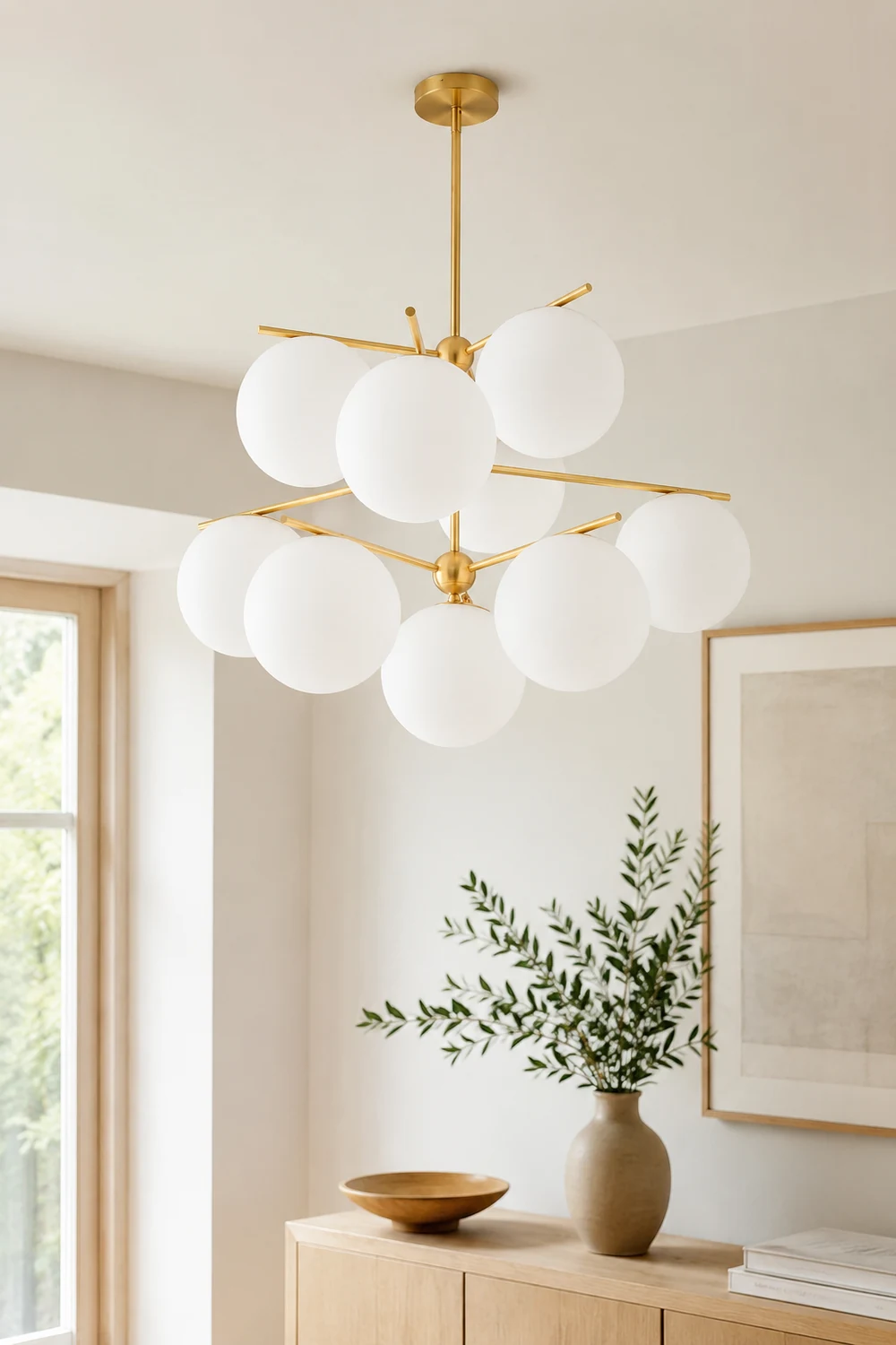 Sphere & Stem Chandelier - Lumpaz