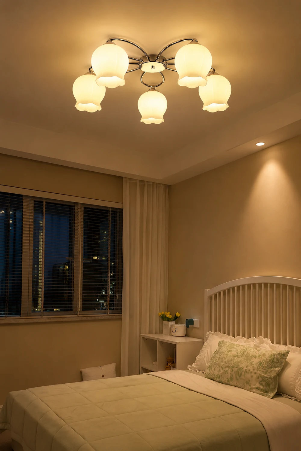 Floral Glass Ceiling Lamp - Lumpaz
