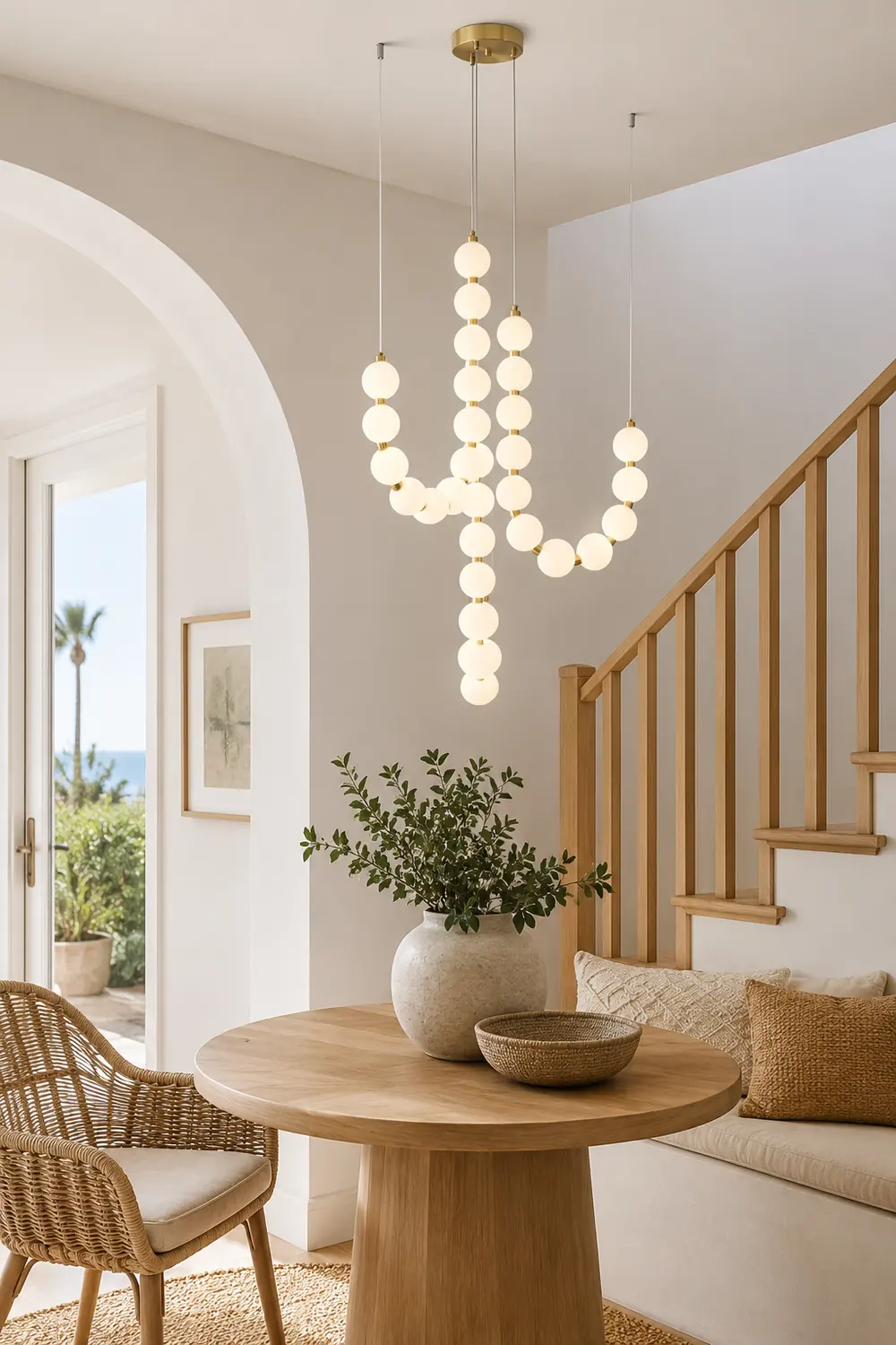 Acrylic Pearl Necklace Chandelier - Lumpaz