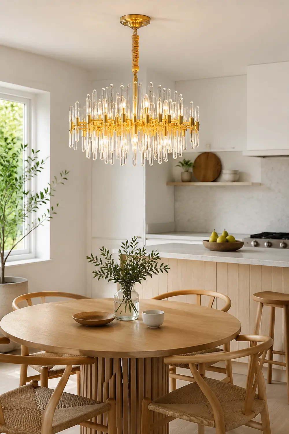 Vintage Antique Brass Chandelier - Lumpaz
