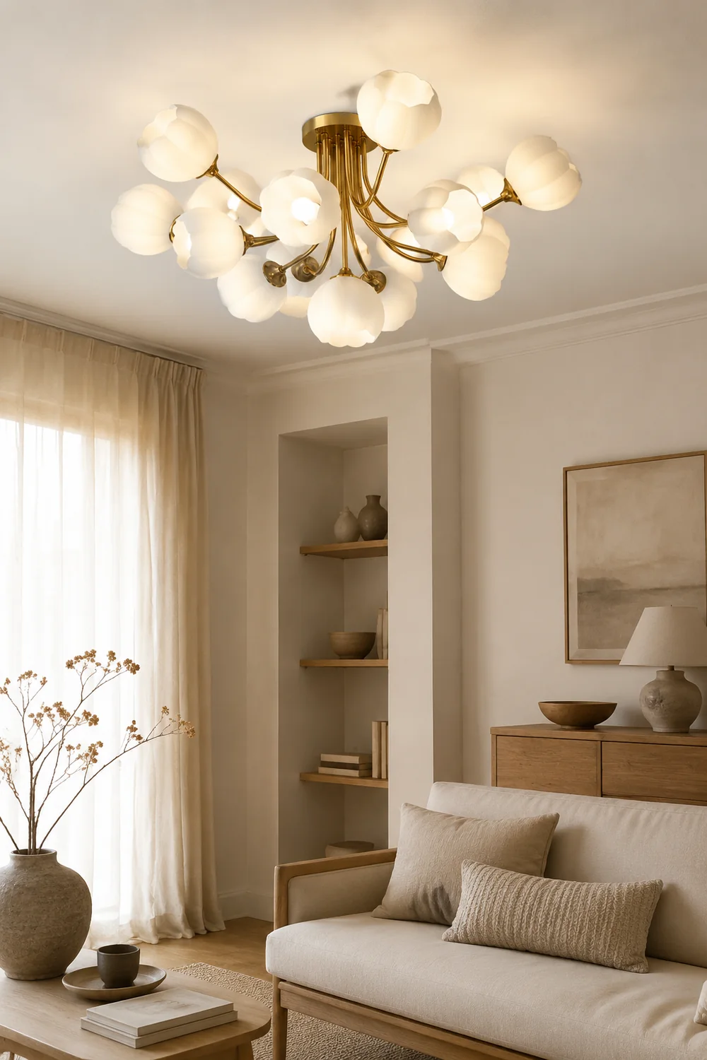 Pumpkin Brass Ceiling Lamp - Lumpaz