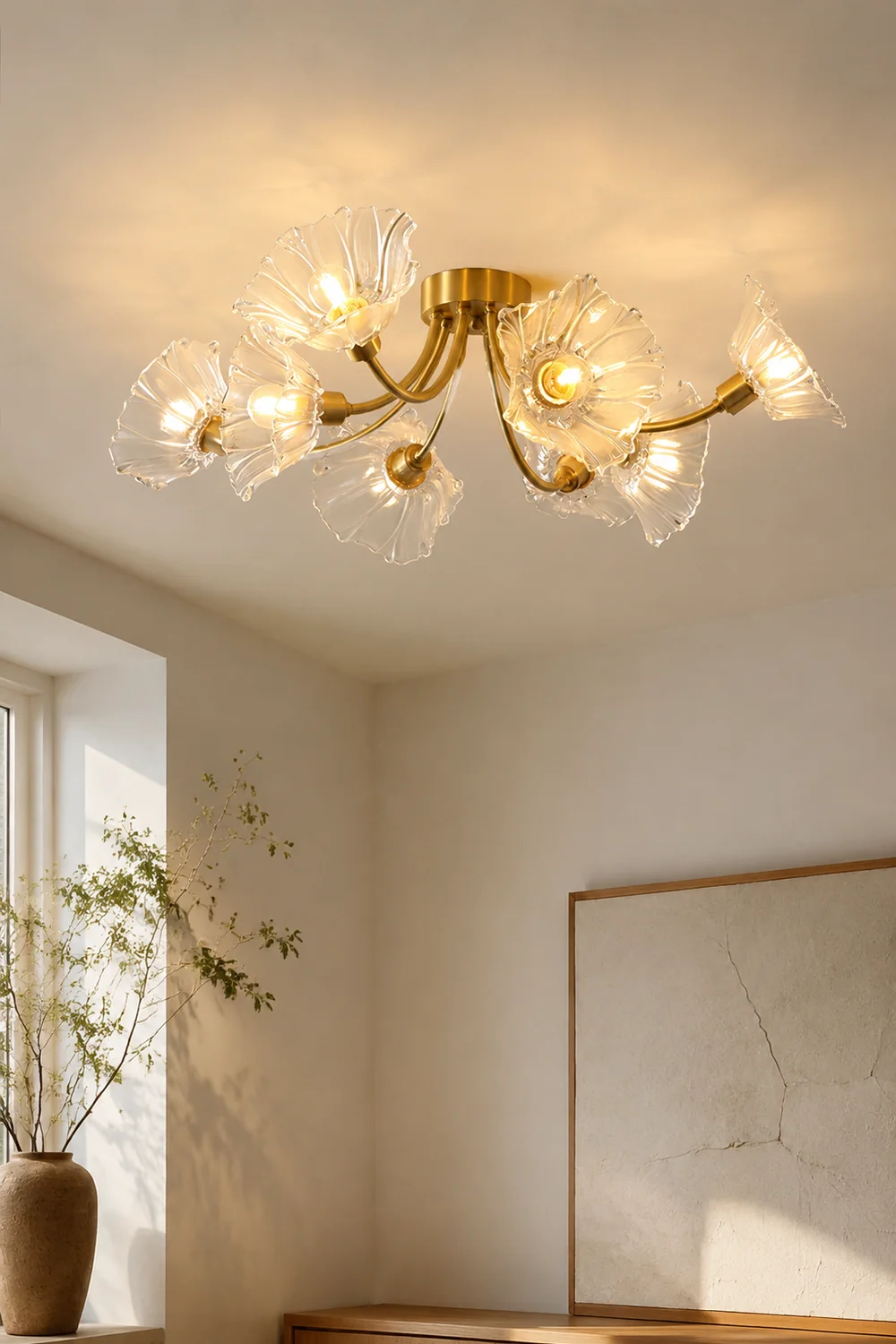 Kalin Flower Glass Ceiling Lamp - Lumpaz