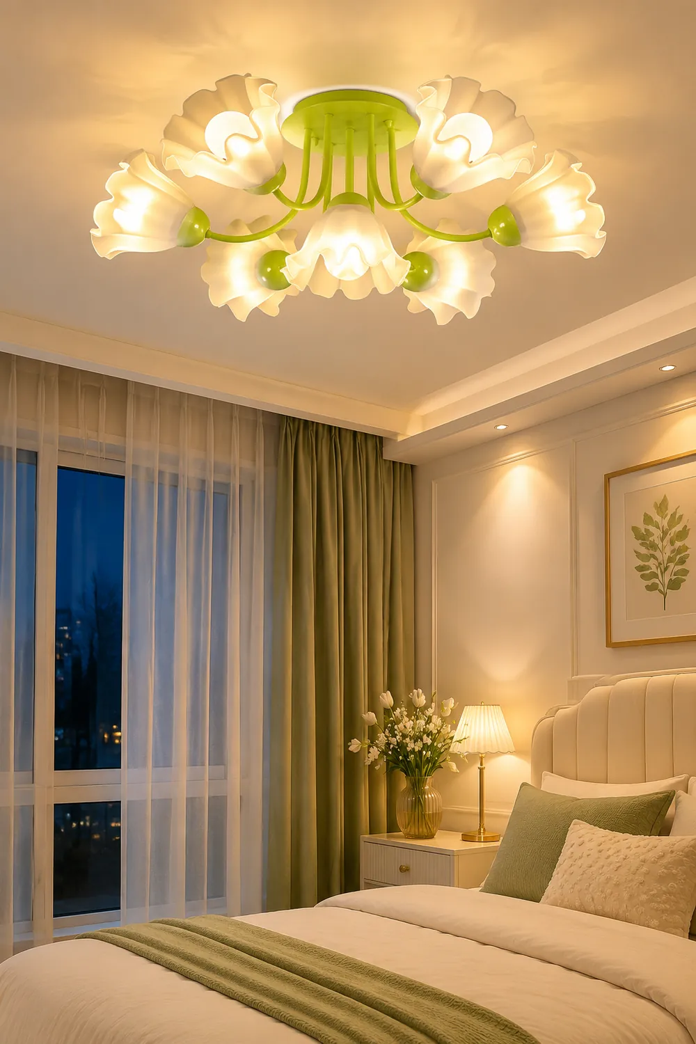 Floral Sculpted Ceiling Lamp - Lumpaz