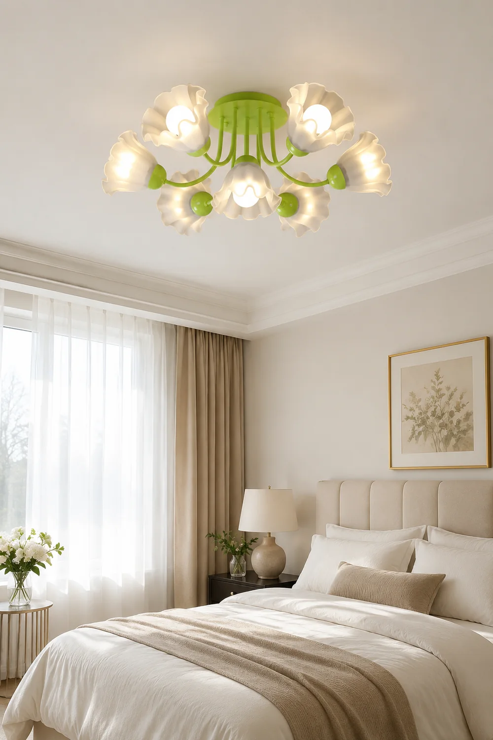 Floral Sculpted Ceiling Lamp - Lumpaz