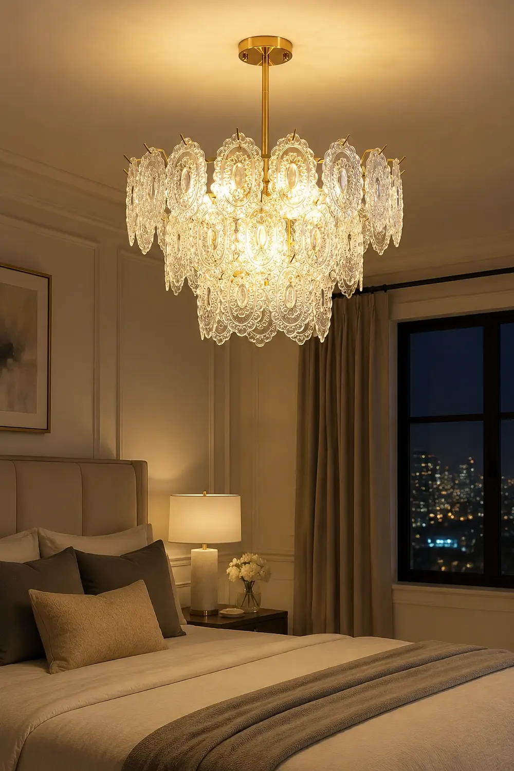 Wave Glass Chandelier - Lumpaz