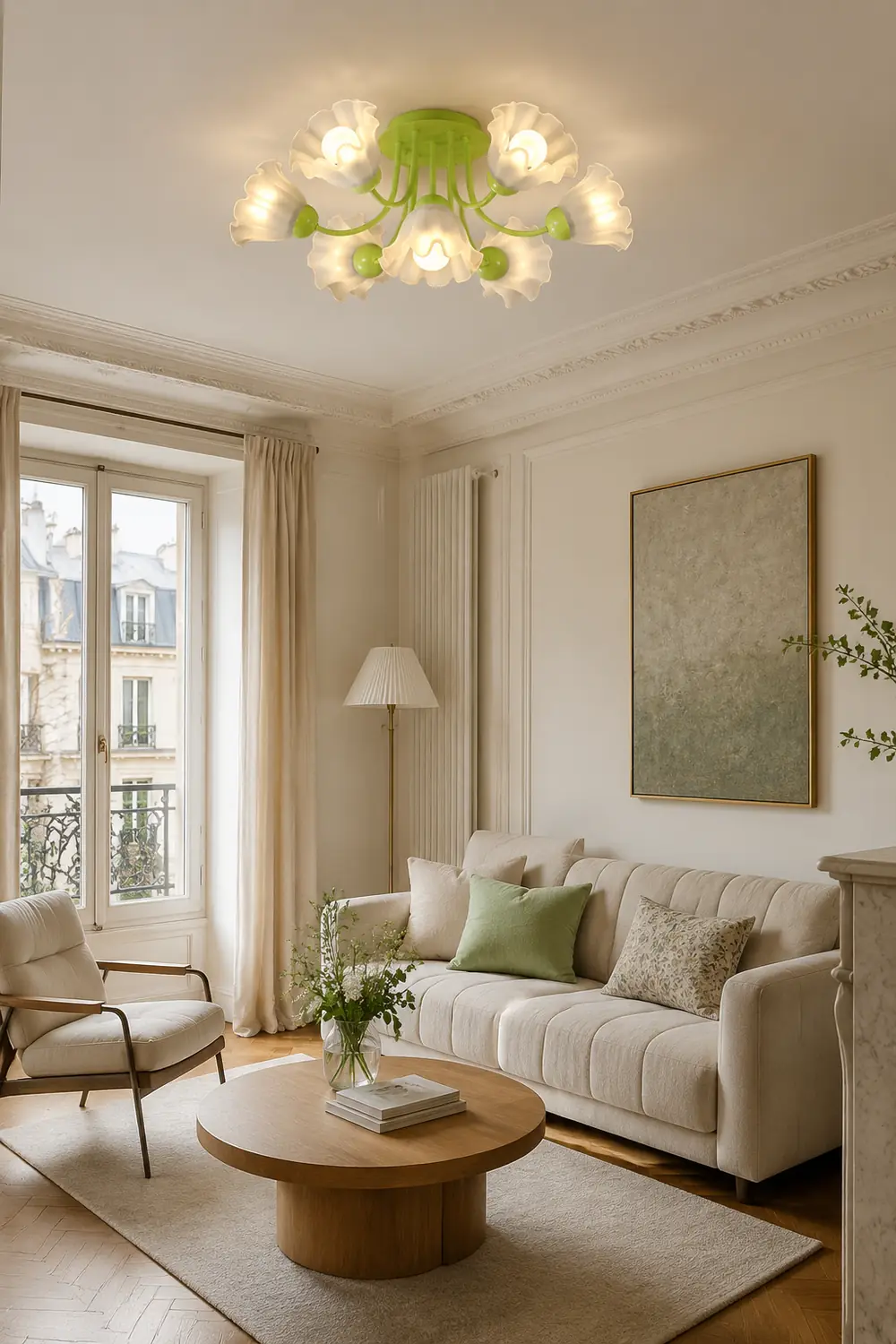 Floral Sculpted Ceiling Lamp - Lumpaz