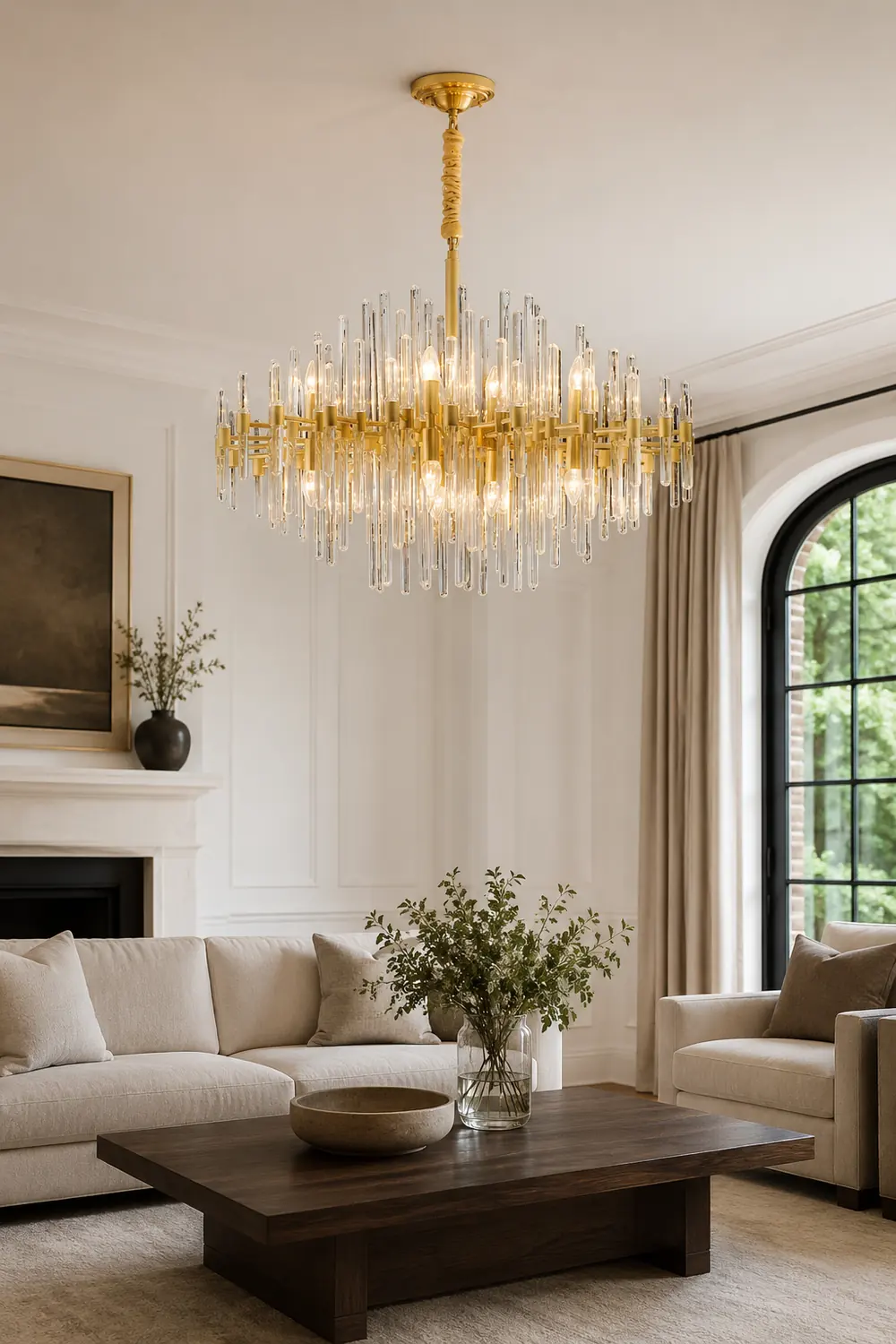 Vintage Antique Brass Chandelier - Lumpaz
