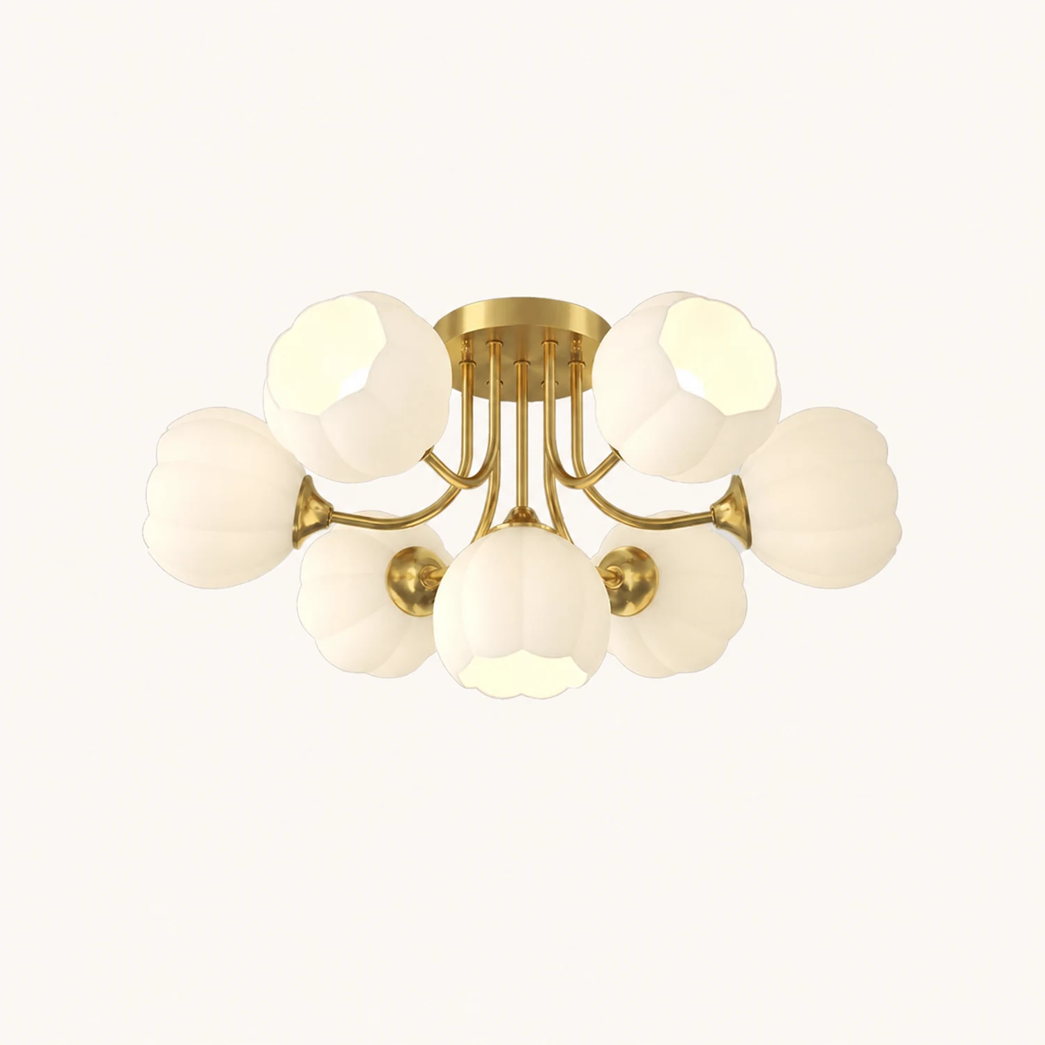 Pumpkin Brass Ceiling Lamp - Lumpaz